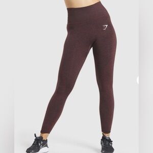 Gymshark Vital Seamless 2.0 Leggings - Brown/Maroon Marl